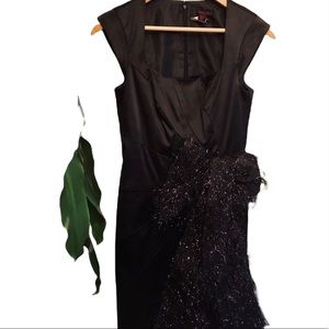 Simon Chang Vintage Cocktail Dress w/Statement Bow